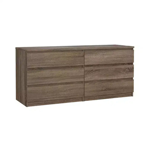Tvilum,Scottsdale 6 Drawer Double Dresser, Truffle Oak