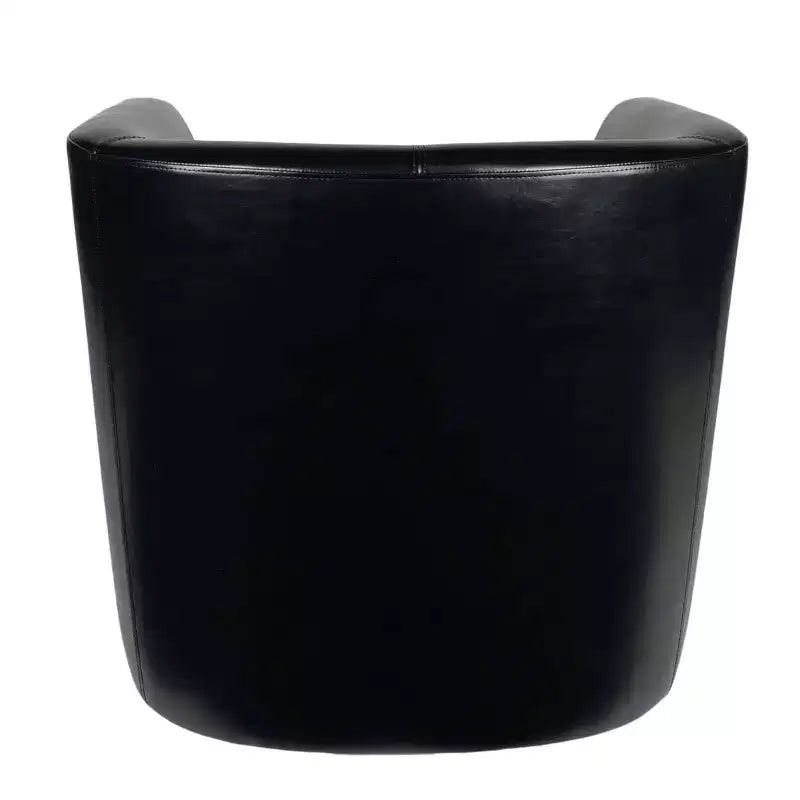 Fauteuil Club Pivotant Contemporain Rembourré en Faux Cuir