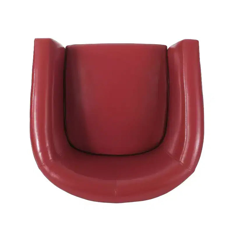 Fauteuil Club Pivotant Contemporain Rembourré en Faux Cuir