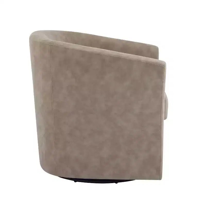 Fauteuil Club Pivotant Contemporain Rembourré en Faux Cuir
