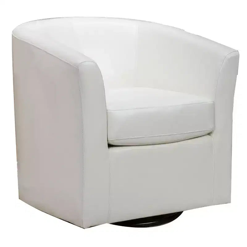 Fauteuil Club Pivotant Contemporain Rembourré en Faux Cuir