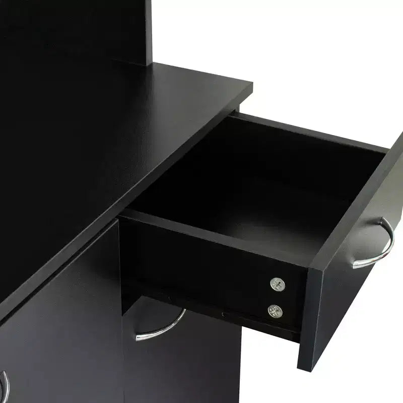 Meuble de cuisine, armoire de rangement garde-manger avec 6 portes, 1 étagère ouverte et 1 tiroir