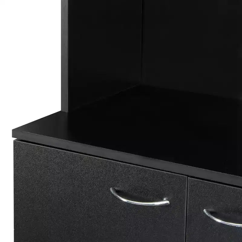 Meuble de cuisine, armoire de rangement garde-manger avec 6 portes, 1 étagère ouverte et 1 tiroir