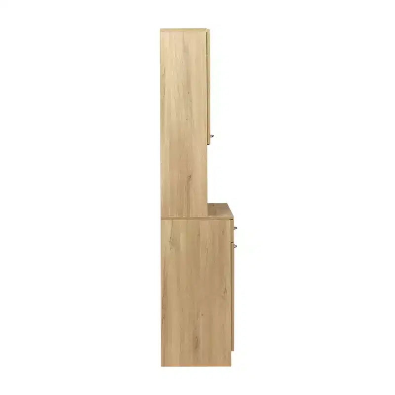 Meuble de cuisine, armoire de rangement garde-manger avec 6 portes, 1 étagère ouverte et 1 tiroir