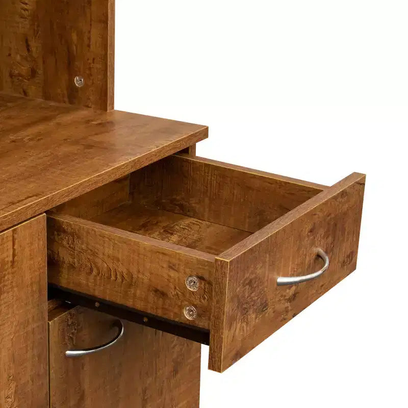 Meuble de cuisine, armoire de rangement garde-manger avec 6 portes, 1 étagère ouverte et 1 tiroir