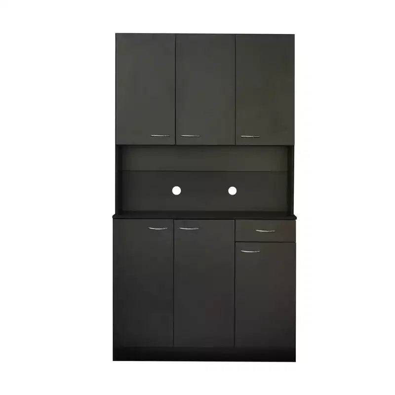 Meuble de cuisine, armoire de rangement garde-manger avec 6 portes, 1 étagère ouverte et 1 tiroir