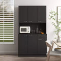 70.87 Tall Kitchen Hutch Cabinet, Pantry Storage Cabinet with 6-Doors, 1 Open Shelf and 1 Drawer - ModernLuxe