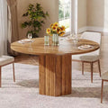 Table à manger en bois pour salle à manger, table à manger ronde de 119 cm