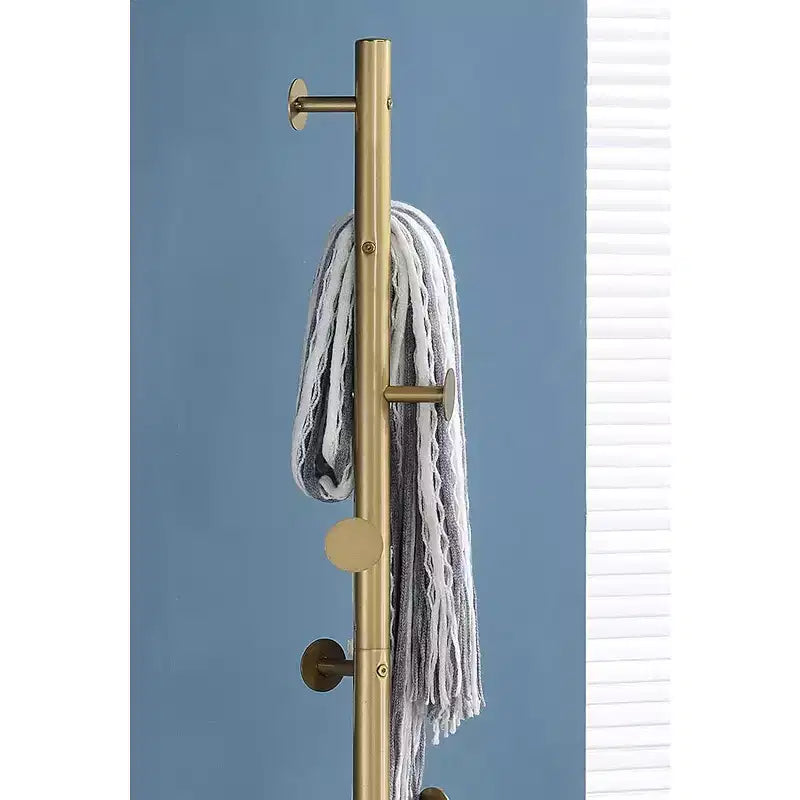Porte-manteau sur pied en métal avec 8 crochets pour entrée