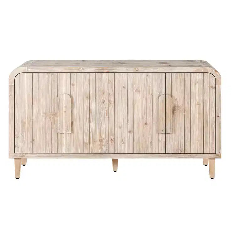 Bahut Campagnard Courbé Vintage Grandes Poignées en Bois