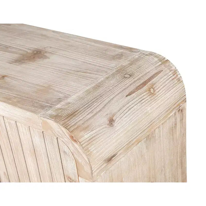Bahut Campagnard Courbé Vintage Grandes Poignées en Bois