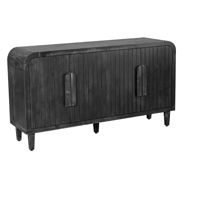 Bahut Campagnard Courbé Vintage Grandes Poignées en Bois
