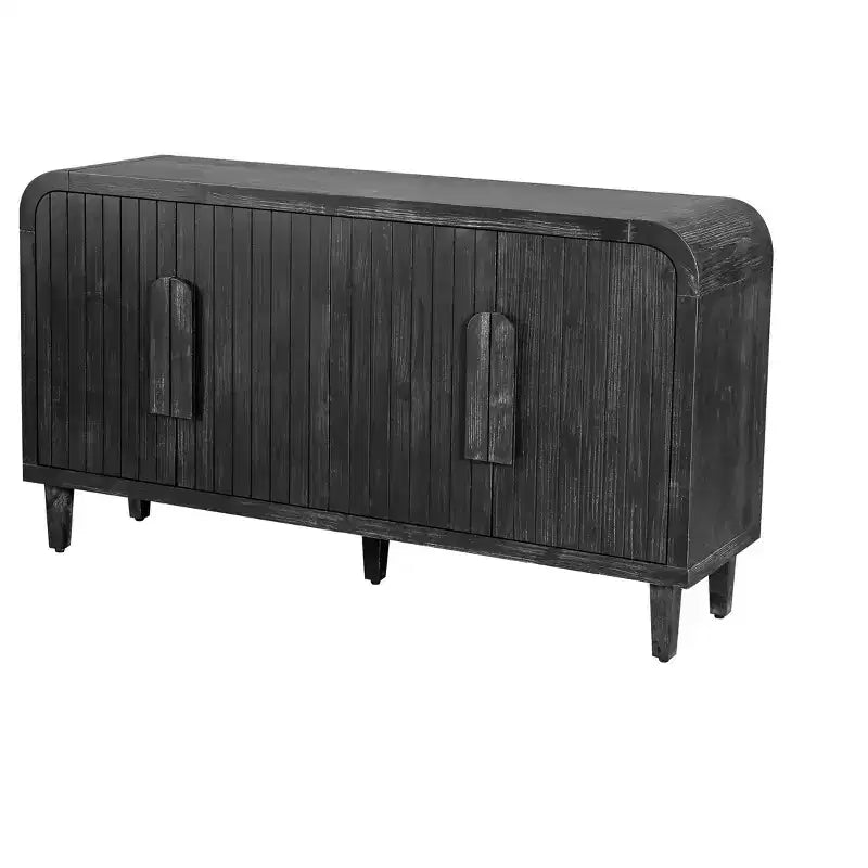 Bahut Campagnard Courbé Vintage Grandes Poignées en Bois