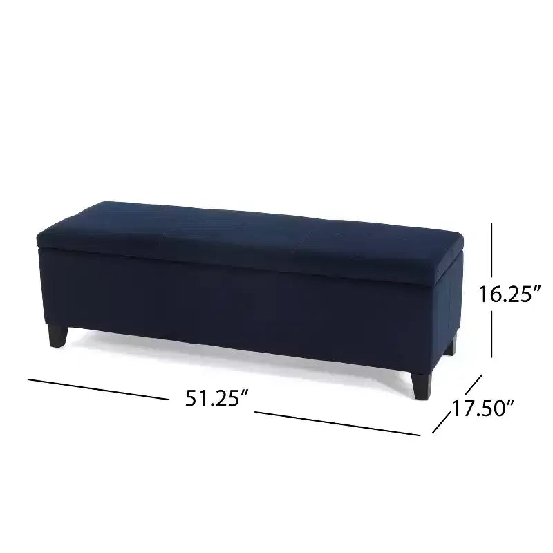 Pouffe de rangement rembourré en velours