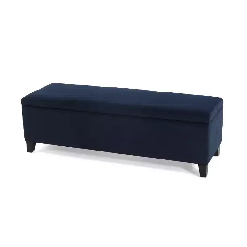 Pouffe de rangement rembourré en velours