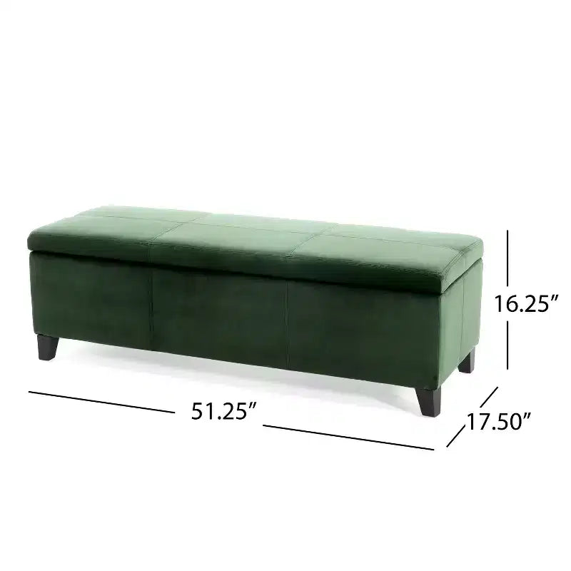 Pouffe de rangement rembourré en velours