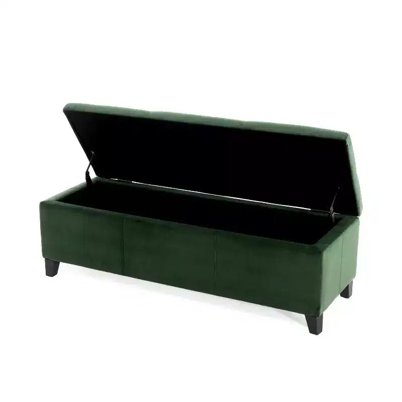 Pouffe de rangement rembourré en velours