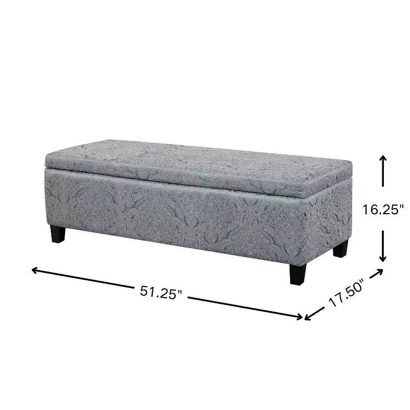 Pouffe de rangement rembourré en velours