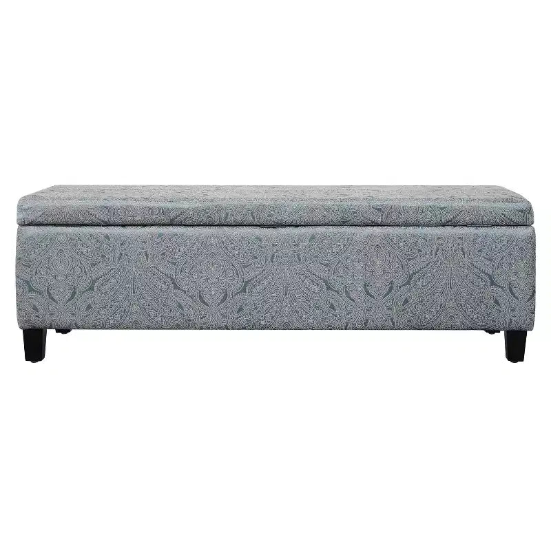 Pouffe de rangement rembourré en velours