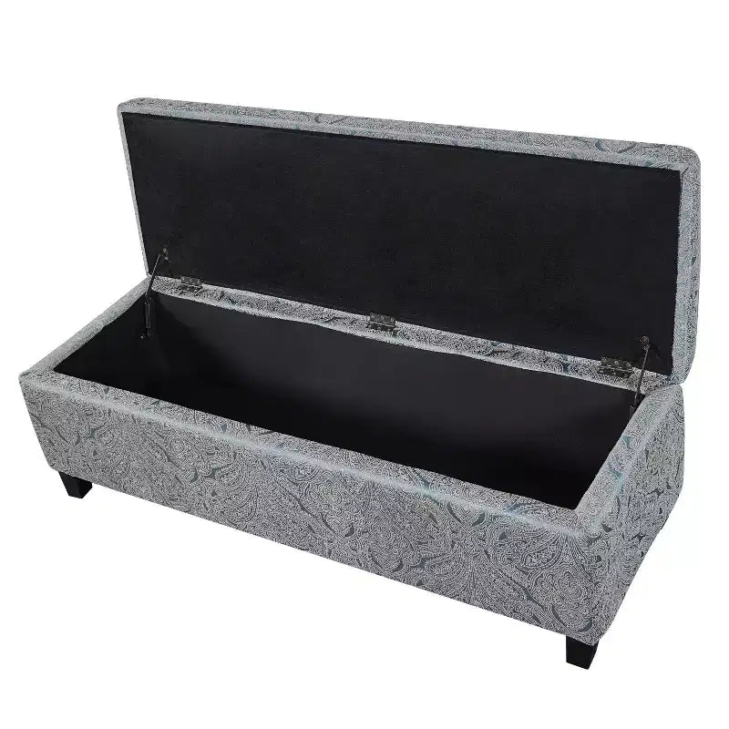 Pouffe de rangement rembourré en velours