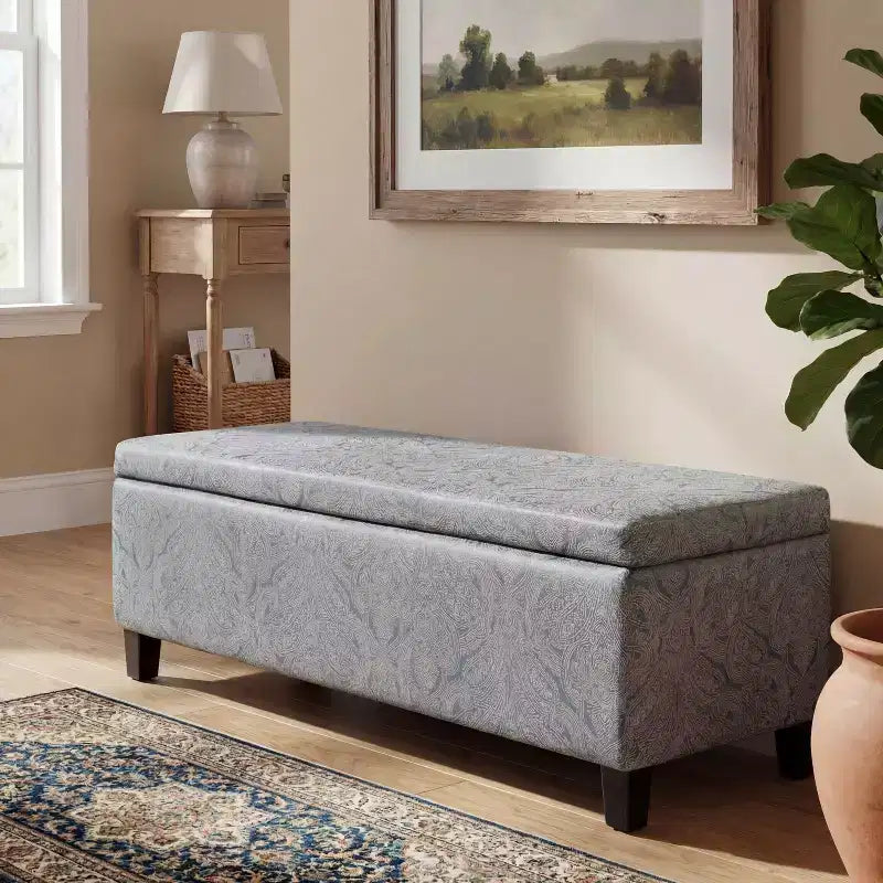Christopher Knight Home Glouster Velvet Upholstered Storage Ottoman
