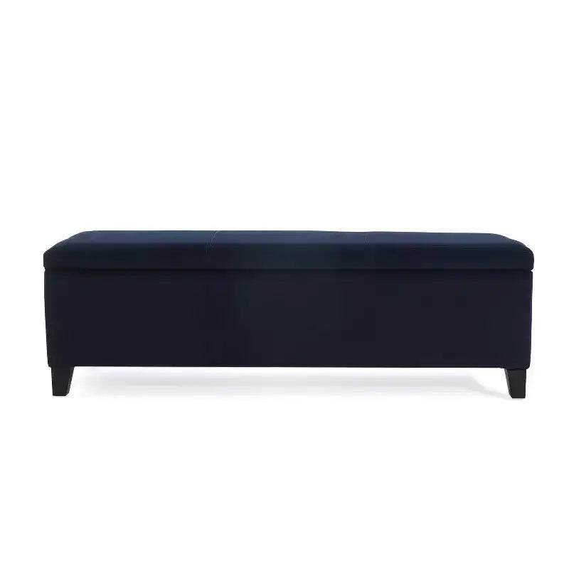 Pouffe de rangement rembourré en velours