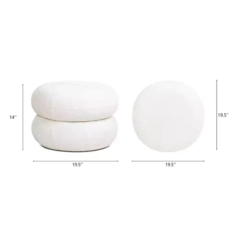 Pouf bas rembourré