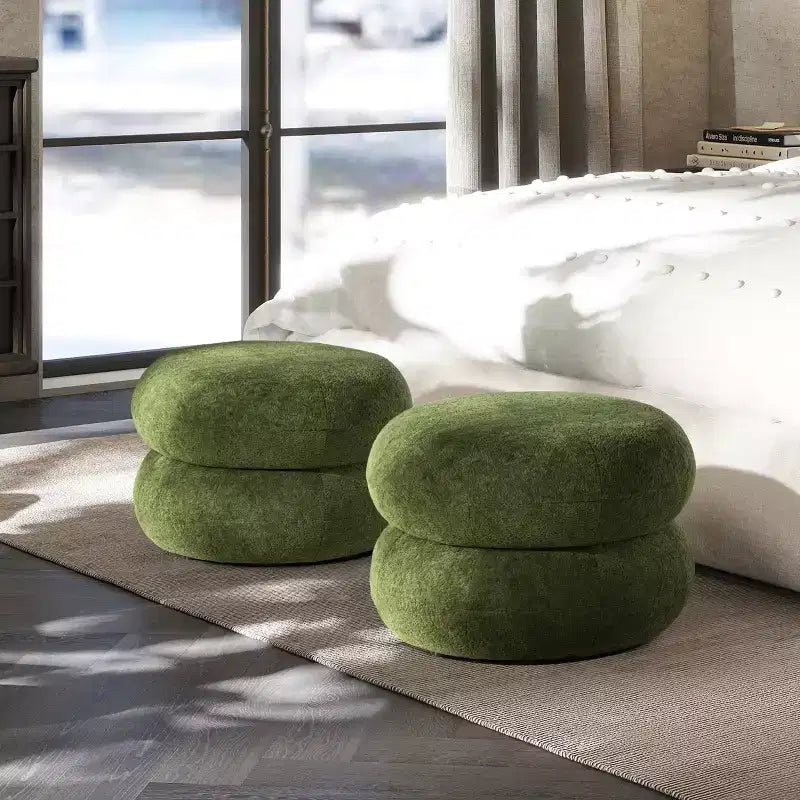 Pouf bas rembourré