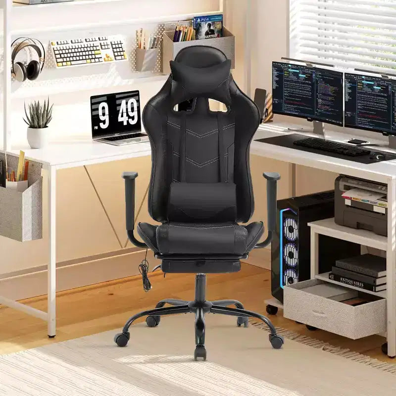 Chaise de bureau de jeu de course massante avec massage
