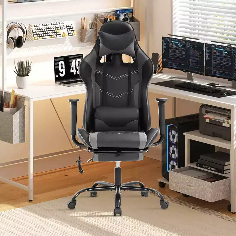 Chaise de bureau de jeu de course massante avec massage