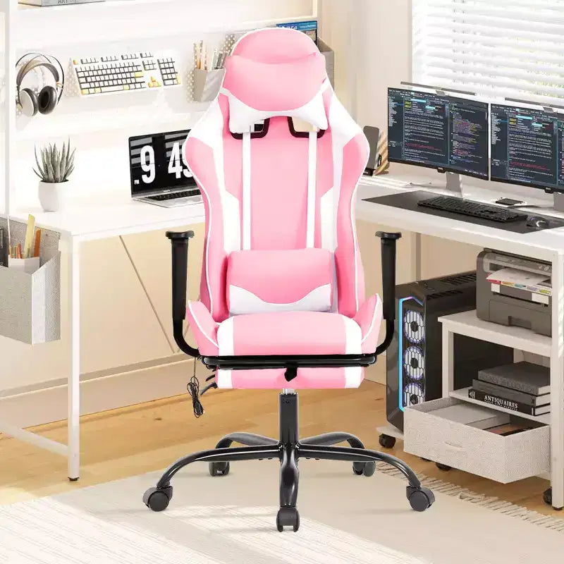 Chaise de bureau de jeu de course massante avec massage