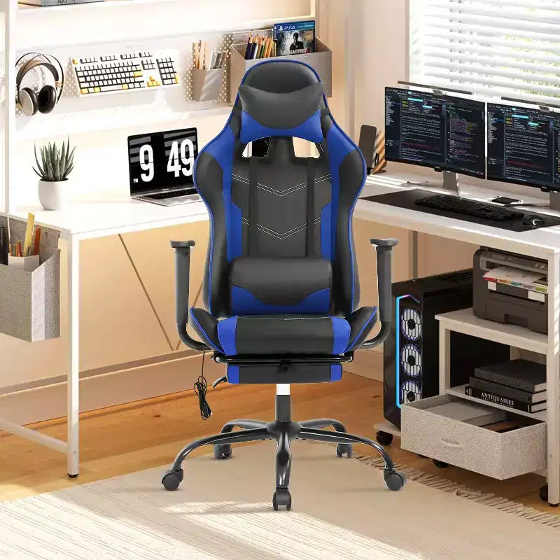 Chaise de bureau de jeu de course massante avec massage