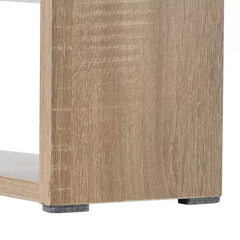 Table basse brillante avec 2 tiroirs