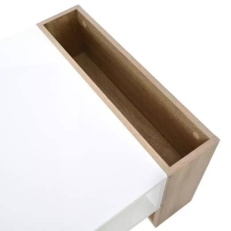 Table basse brillante avec 2 tiroirs