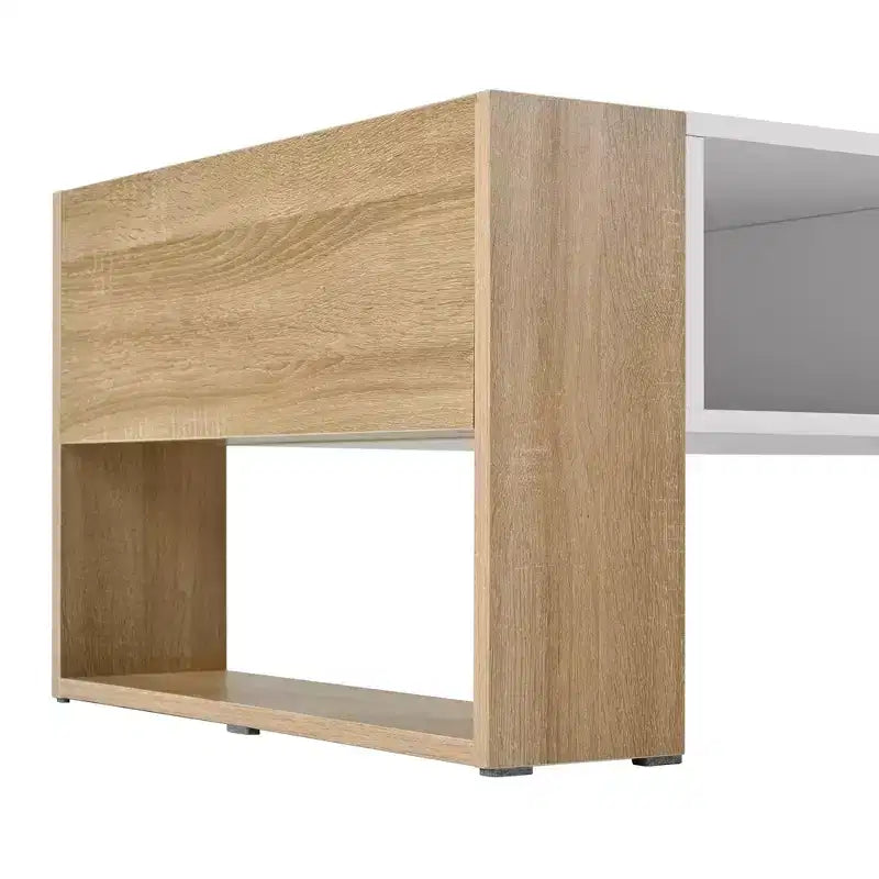 Table basse brillante avec 2 tiroirs