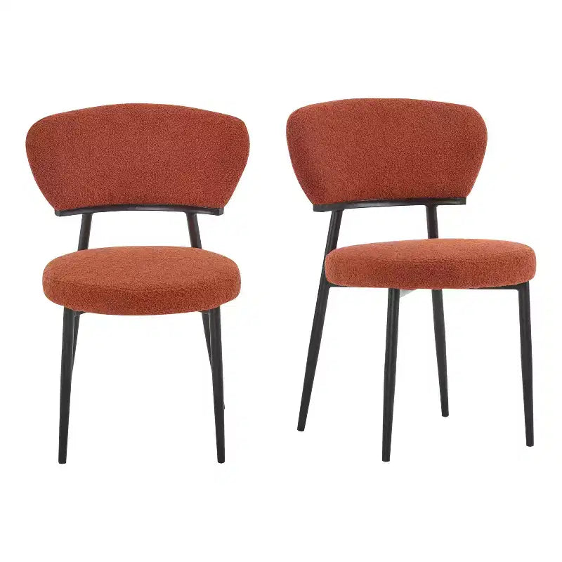 Chaise de salle à manger capitonnée avec pieds en métal