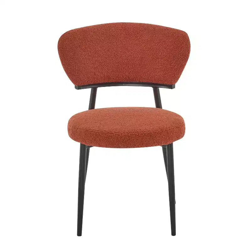Chaise de salle à manger capitonnée avec pieds en métal