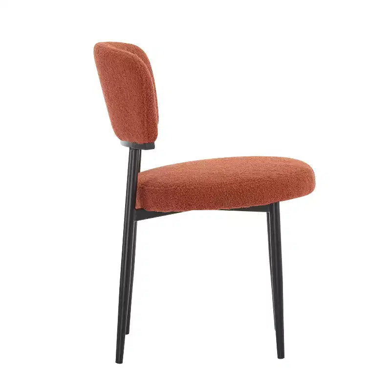 Chaise de salle à manger capitonnée avec pieds en métal
