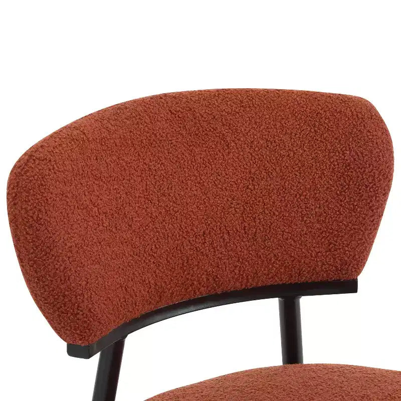 Chaise de salle à manger capitonnée avec pieds en métal
