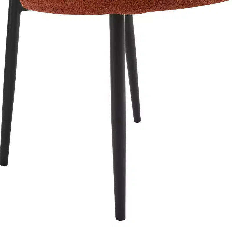 Chaise de salle à manger capitonnée avec pieds en métal