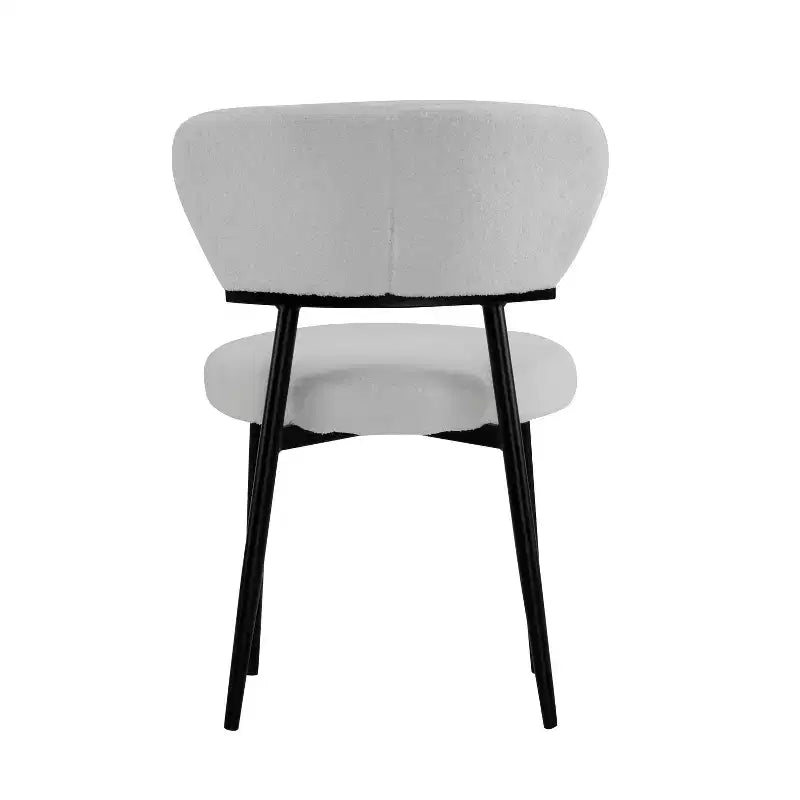 Chaise de salle à manger capitonnée avec pieds en métal