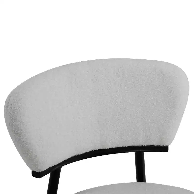 Chaise de salle à manger capitonnée avec pieds en métal
