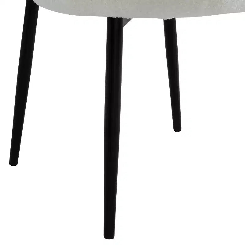 Chaise de salle à manger capitonnée avec pieds en métal