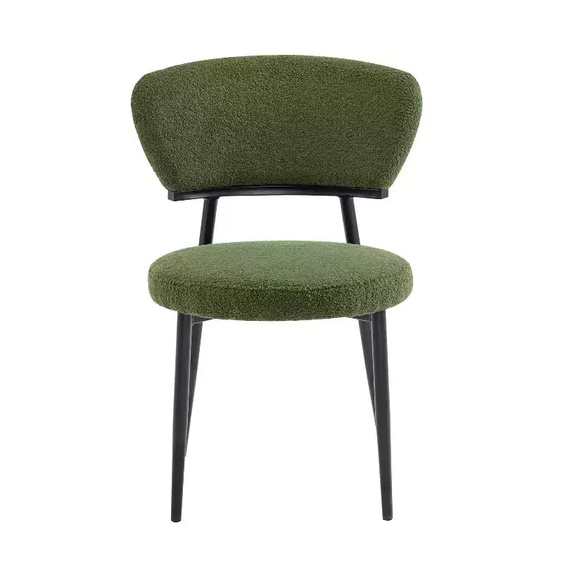 Chaise de salle à manger capitonnée avec pieds en métal