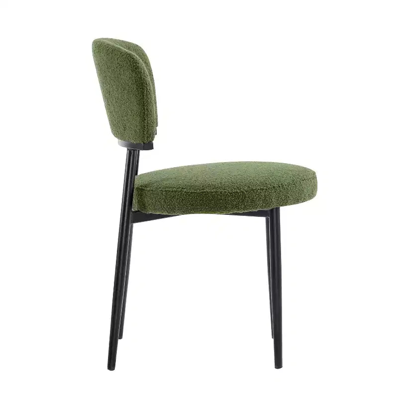 Chaise de salle à manger capitonnée avec pieds en métal