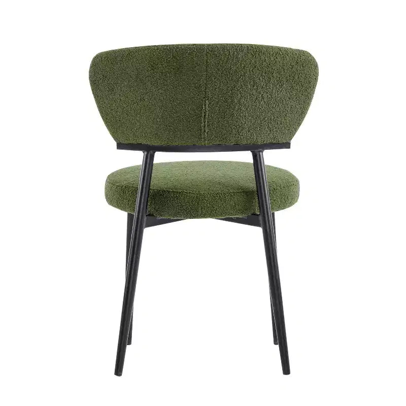 Chaise de salle à manger capitonnée avec pieds en métal