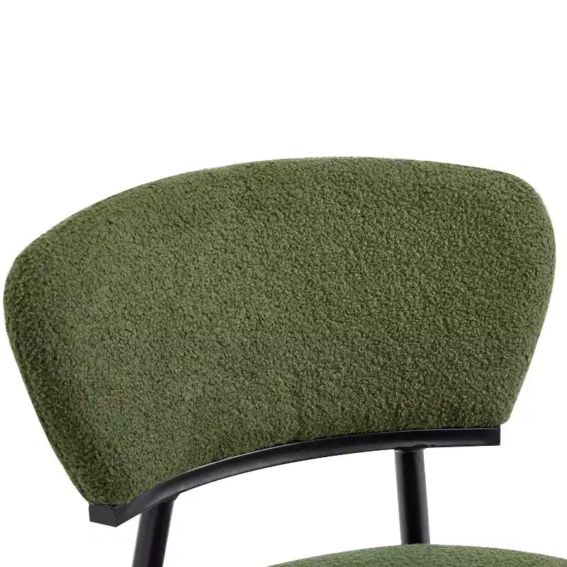 Chaise de salle à manger capitonnée avec pieds en métal