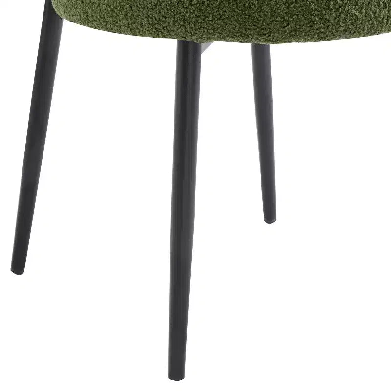 Chaise de salle à manger capitonnée avec pieds en métal
