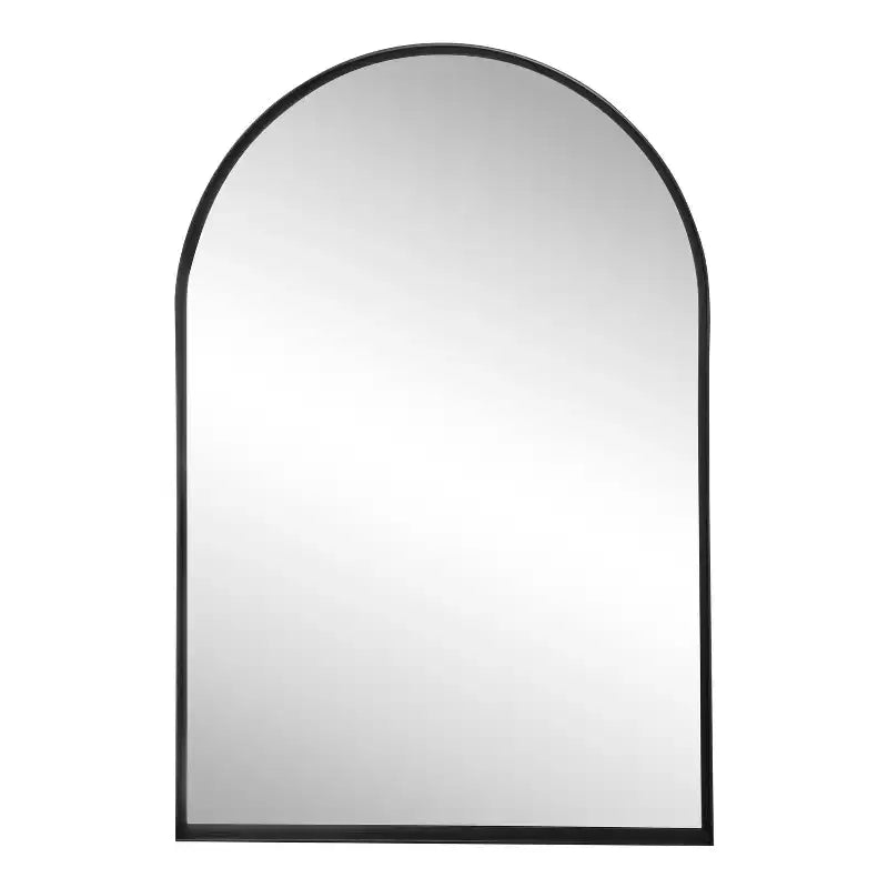Miroir mural à cadre métallique cintrée