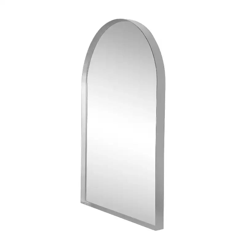 Miroir mural à cadre métallique cintrée